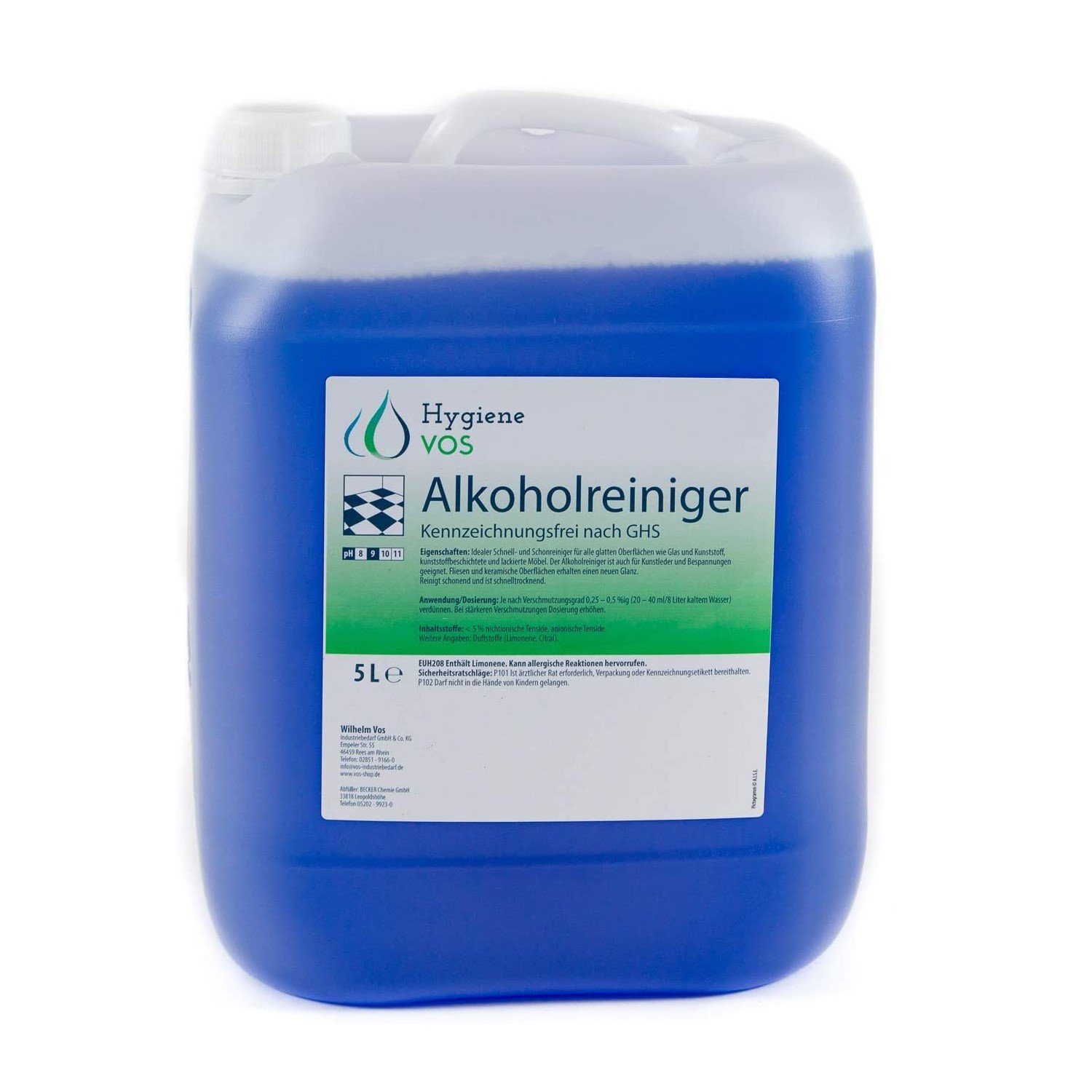 Hygiene Vos - Alkoholreiniger 5L / 10L