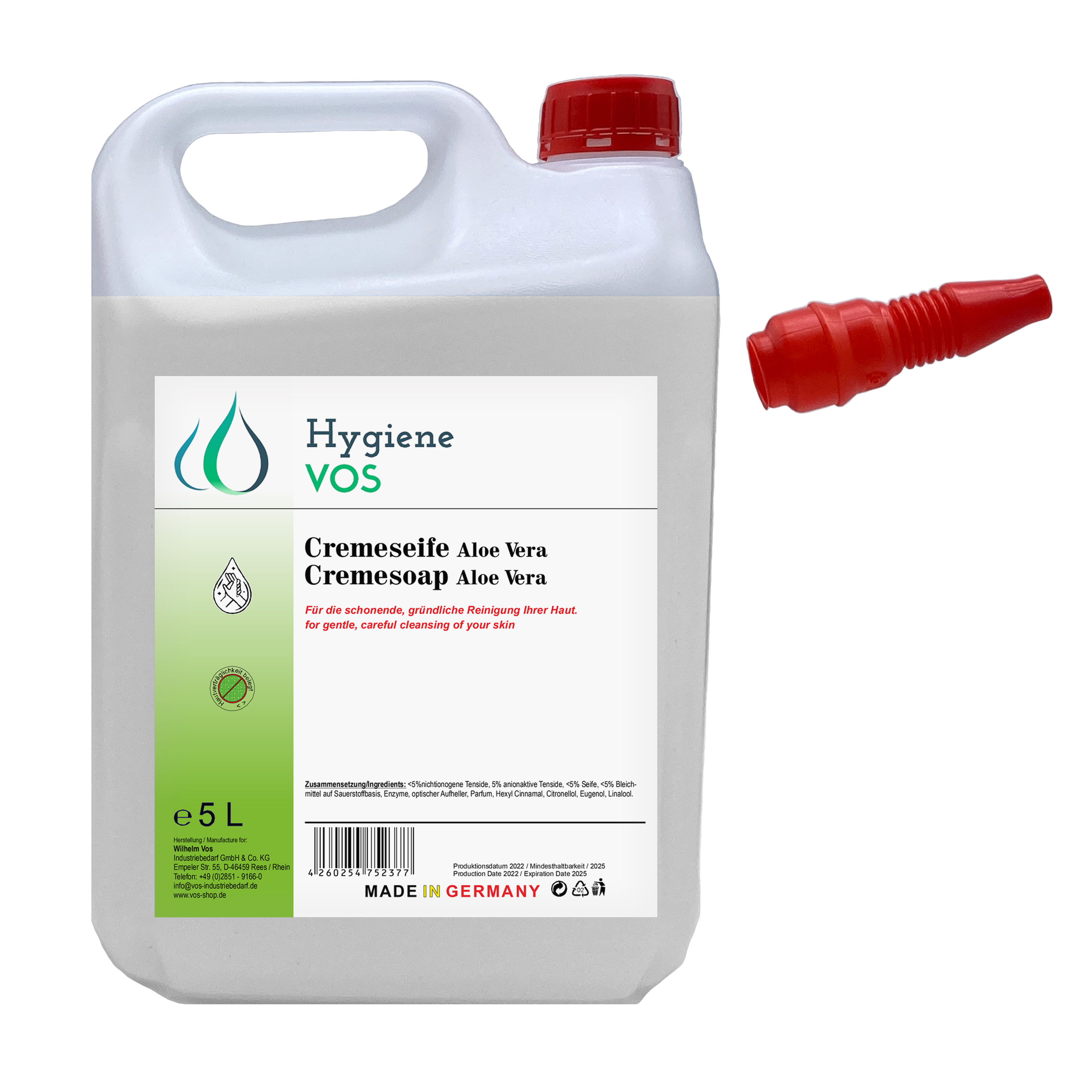 Hygiene Vos - Aloe Vera Cremeseife 5L / 10L
