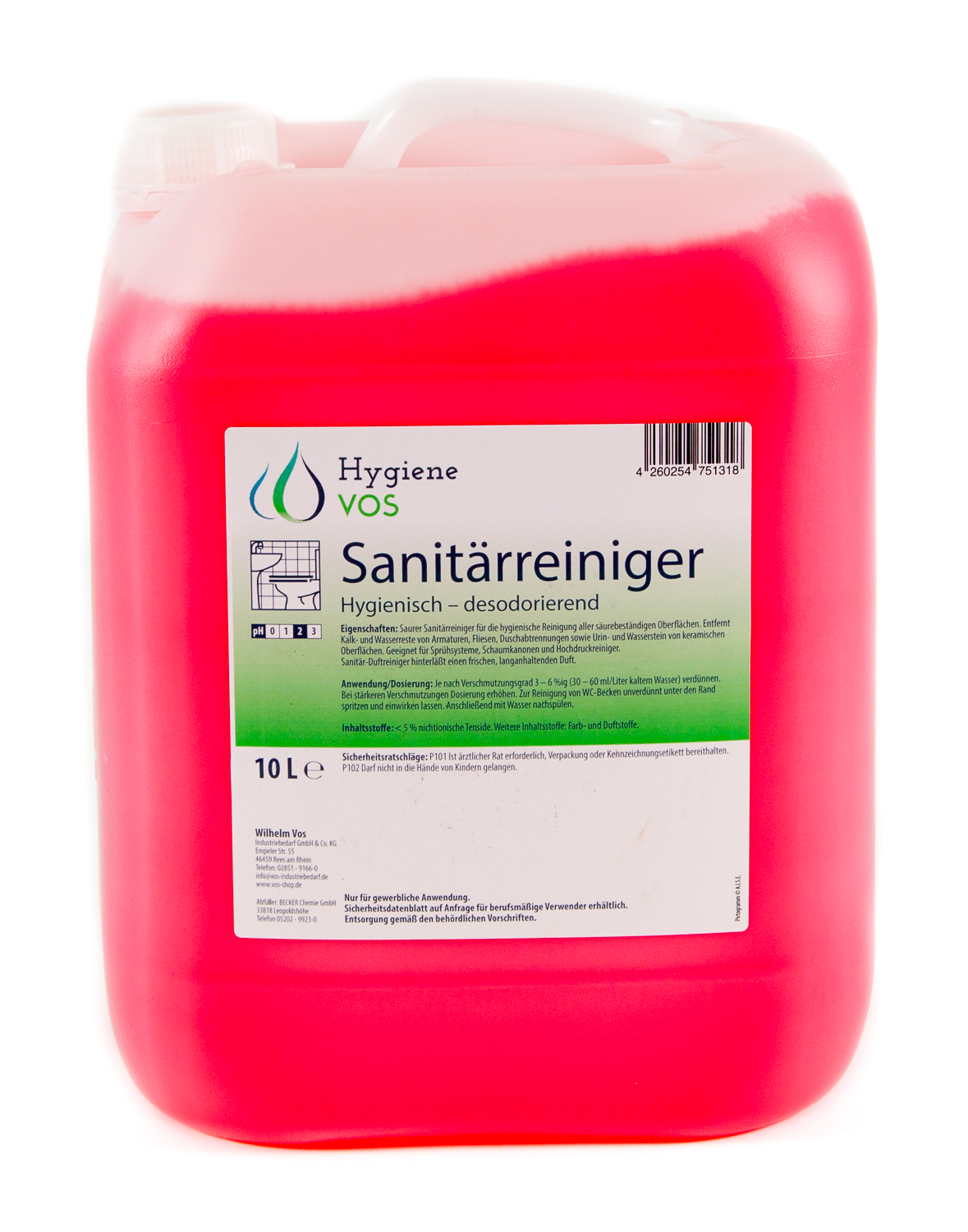 Hygiene Vos Sanitärreiniger 10 Liter