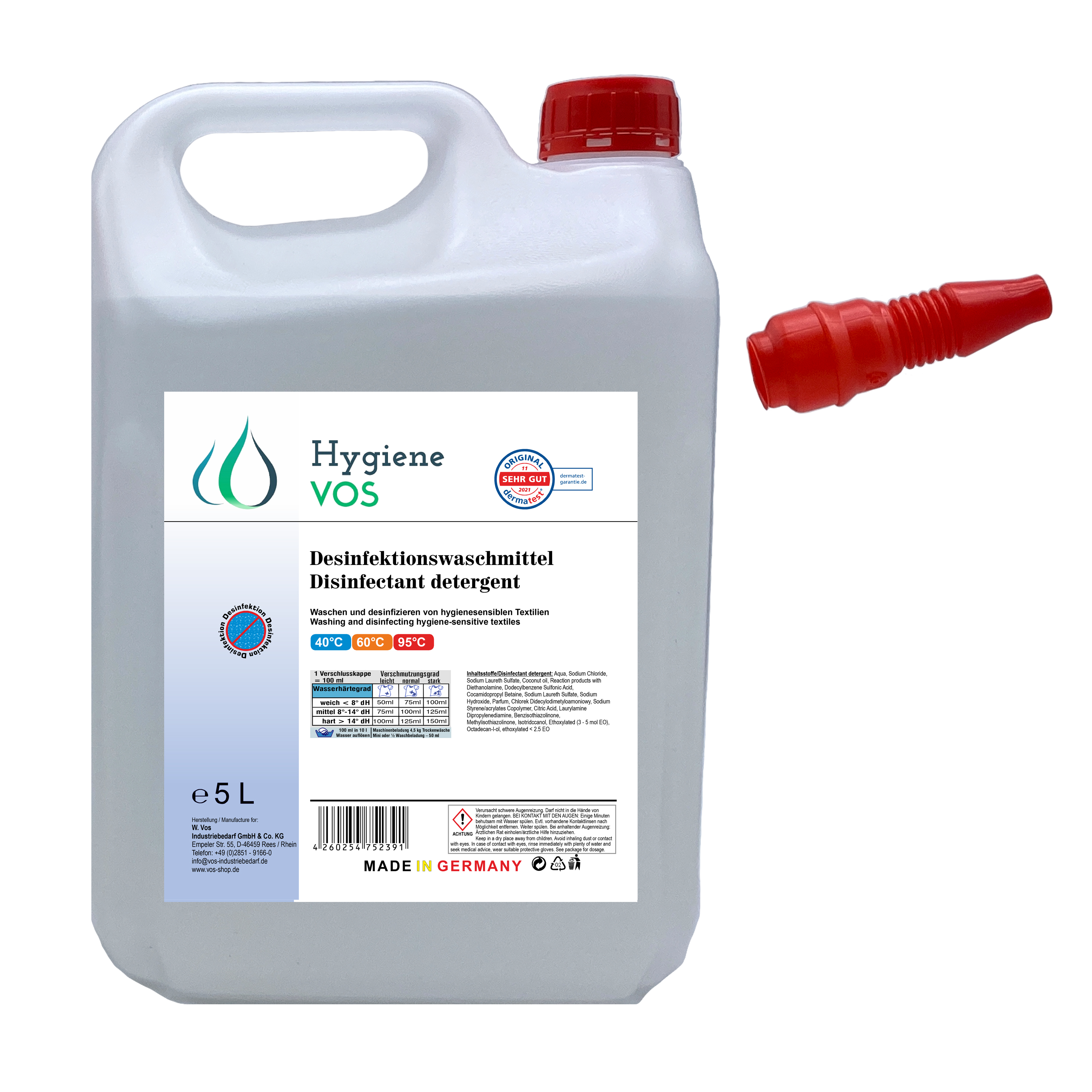 Hygiene Vos Desinfektions-Waschmittel flüssig 5 Liter 